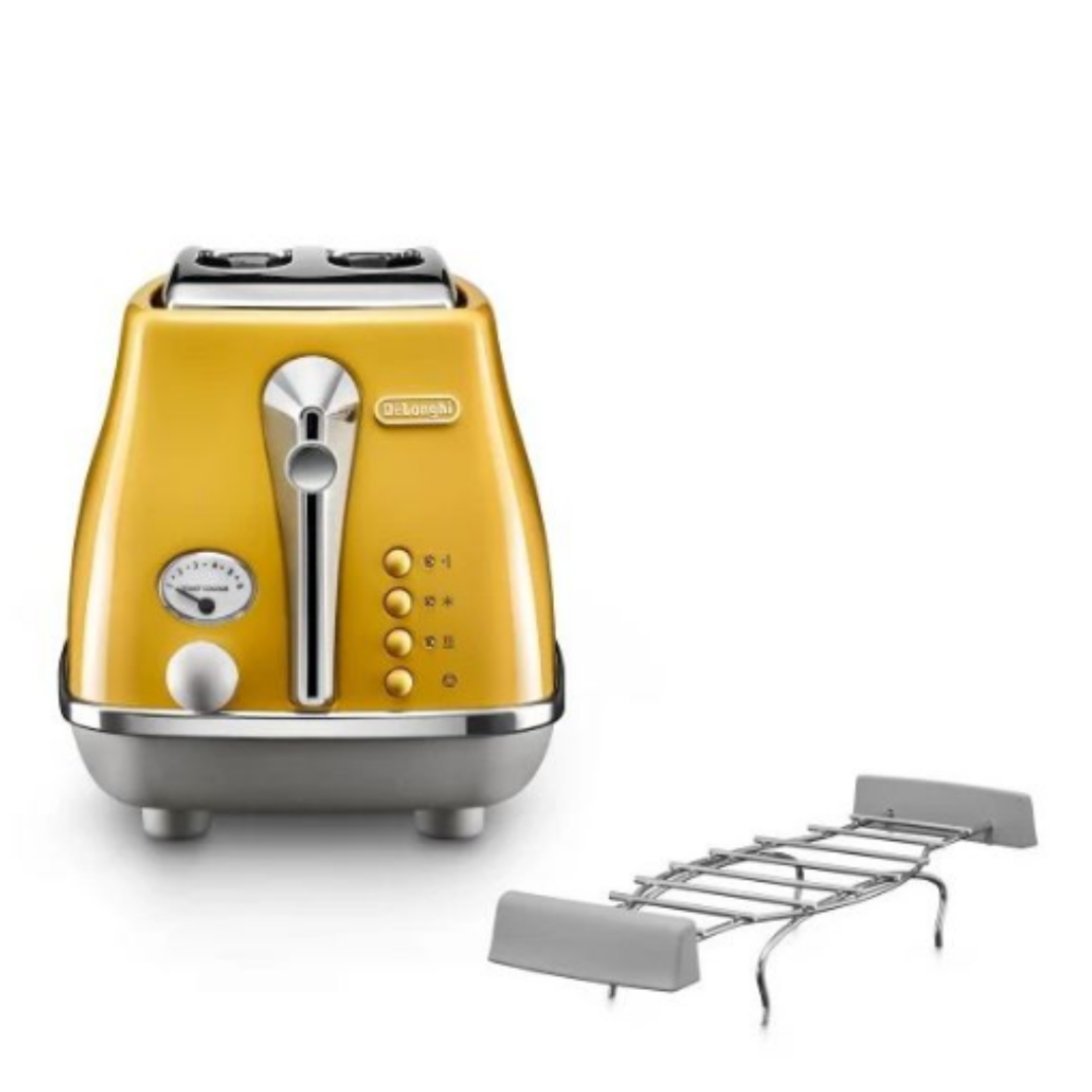 מצנם 2 פרוסות ד'לונגי De'Longhi Icona ELEMENT CTOC2103  - יבואן רשמי - צבע צהוב