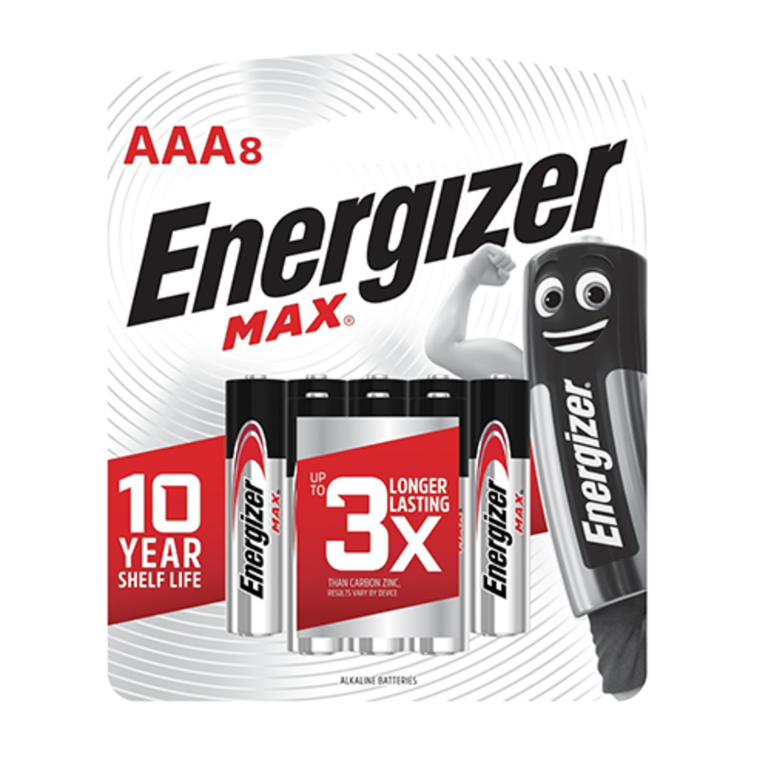 מארז 8 סוללות AAA אלקליין אנרג'ייזר Energizer