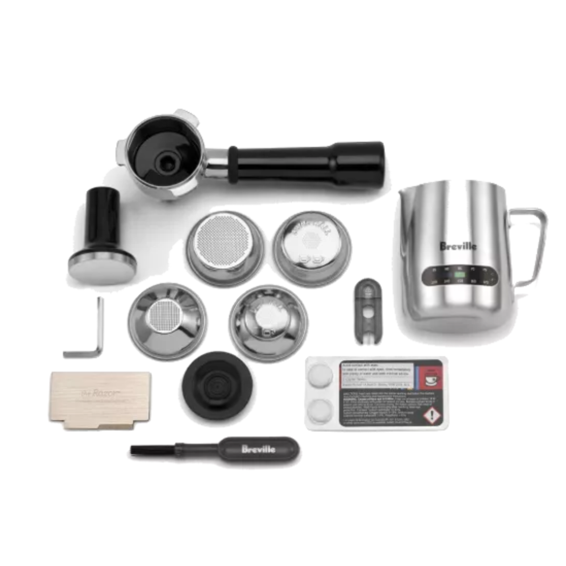 מכונת קפה אספרסו ברוויל BREVILLE BARISTA EXPRESS WITH MILK JUG THERMAL BES875BKS - יבואן רשמי!