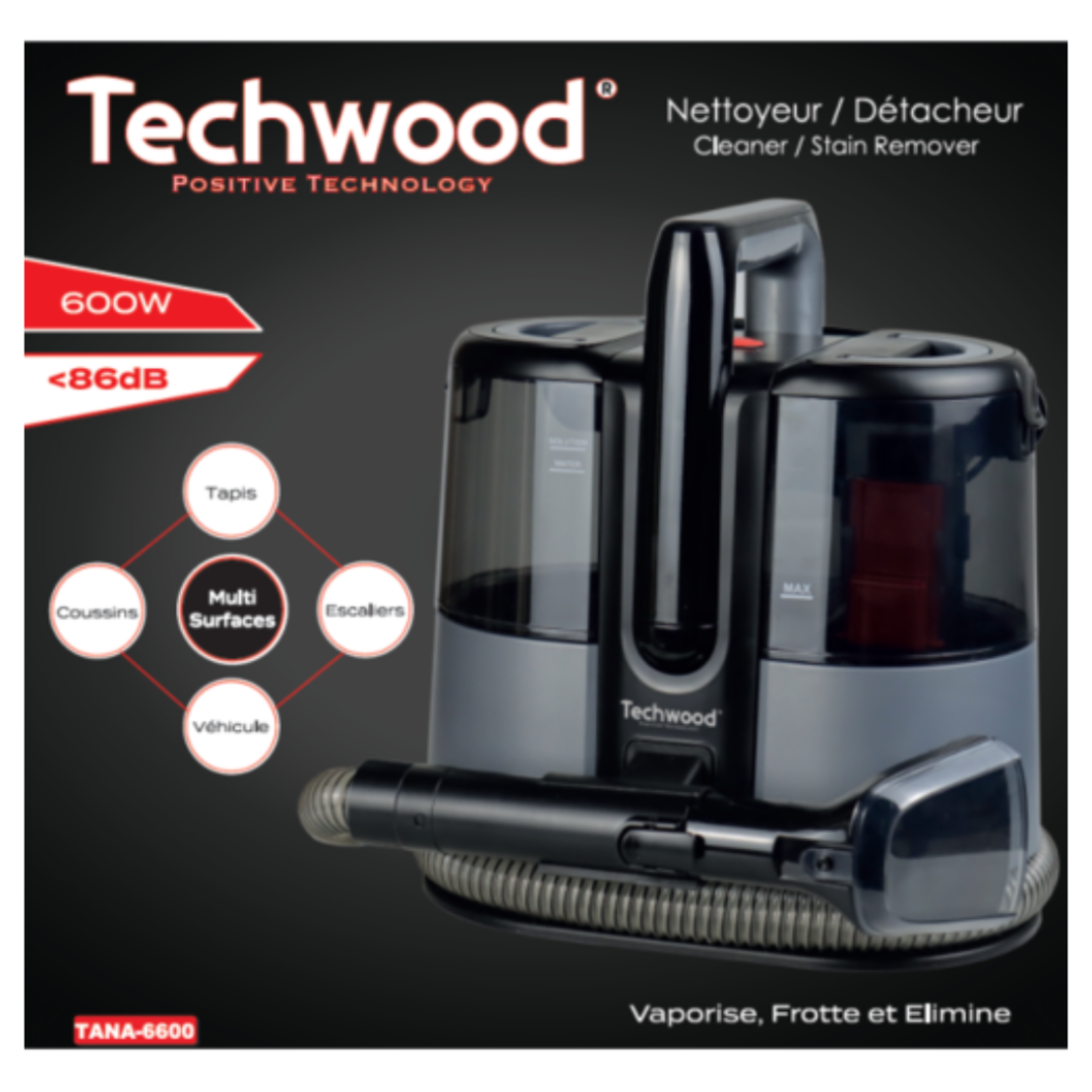 שואב ומנקה ריפודים ושטיחים Techwood TANA-6600 - יבואן רשמי!