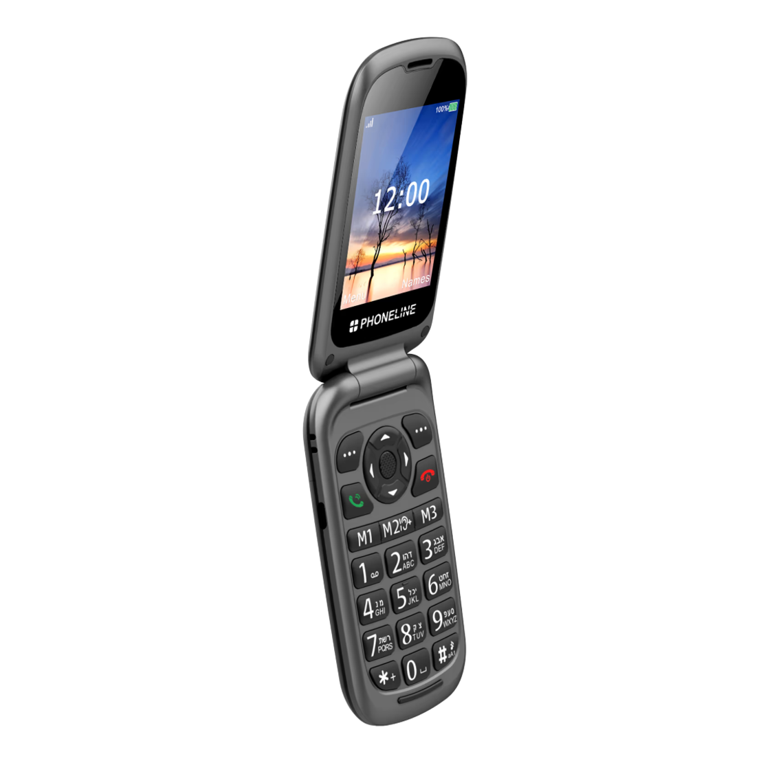 טלפון סלולרי מתקפל למבוגרים פון ליין PhoneLine F33 4G - שנתיים אחריות יבואן רשמי!