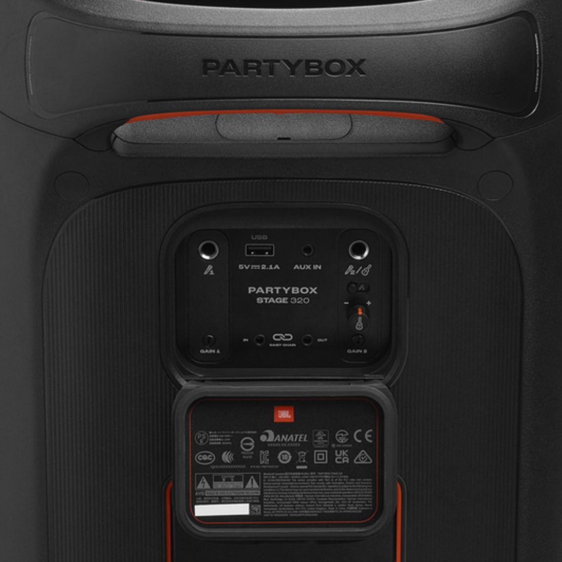 רמקול בידורית ניידת JBL PartyBox Stage 320 IPX4 240W -צבע שחור יבואן רשמי!