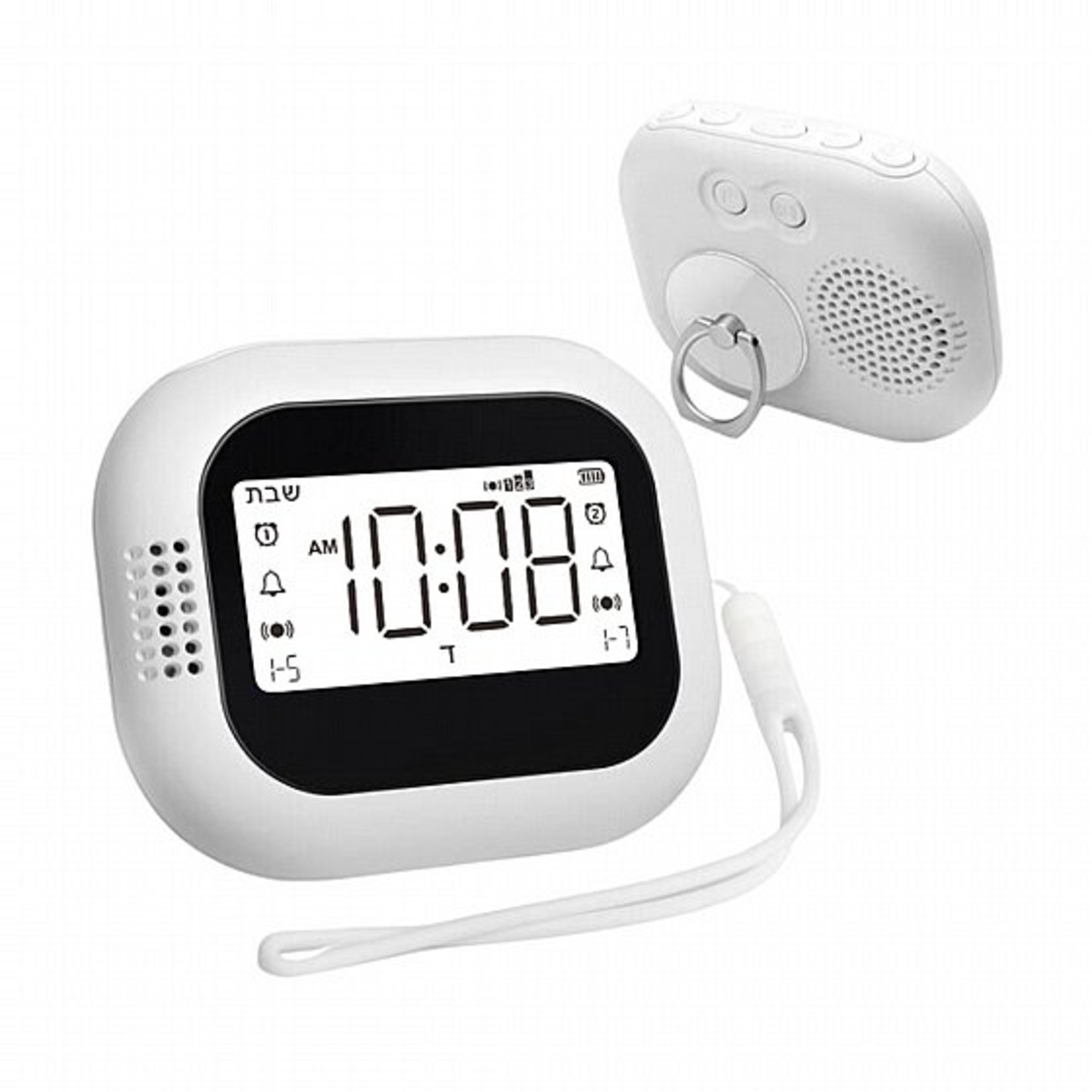 שעון מעורר לשבת דיגיטלי צלצול / רטט נטען יוניברס UNIVERSE NRI-922 - צבע לבן