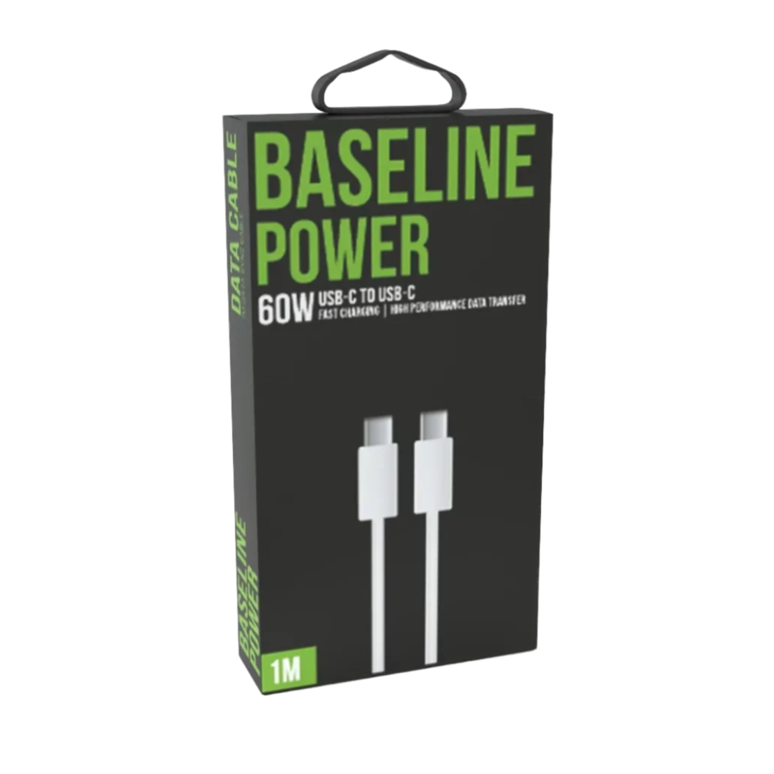 כבל טעינה בייס ליין BASELINE TYPE-C - TYPE-C 2M 60W באורך 1 מטר