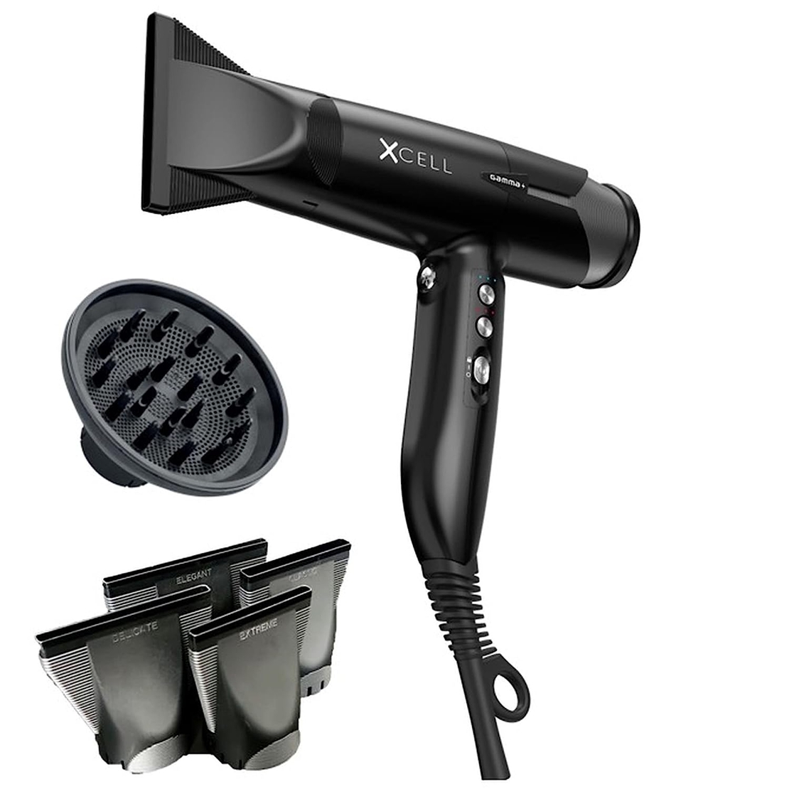 פן מייבש שיער מקצועי גמא GAMMA PIU X-CELL - שנתיים אחריות יבואן רשמי!