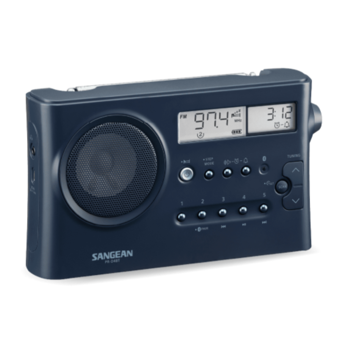 מערכת רדיו דיגיטלי עם בלוטות' סאנג'ין SANGEAN PR-D4BT - שנתיים אחריות יבואן רשמי - צבע כחול כהה