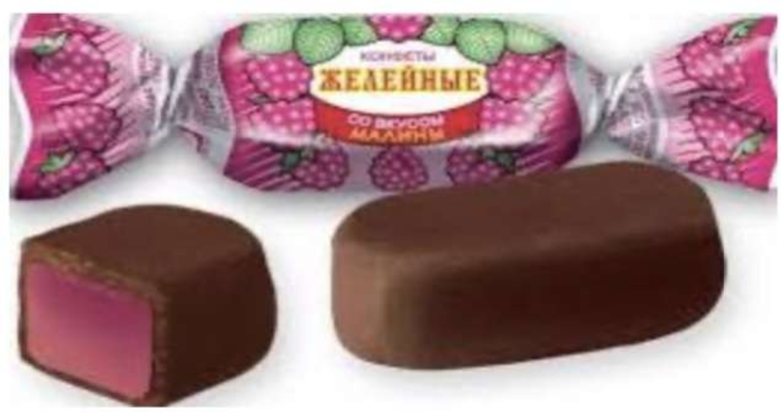 Желейные со вкусом малины в шоколаде
