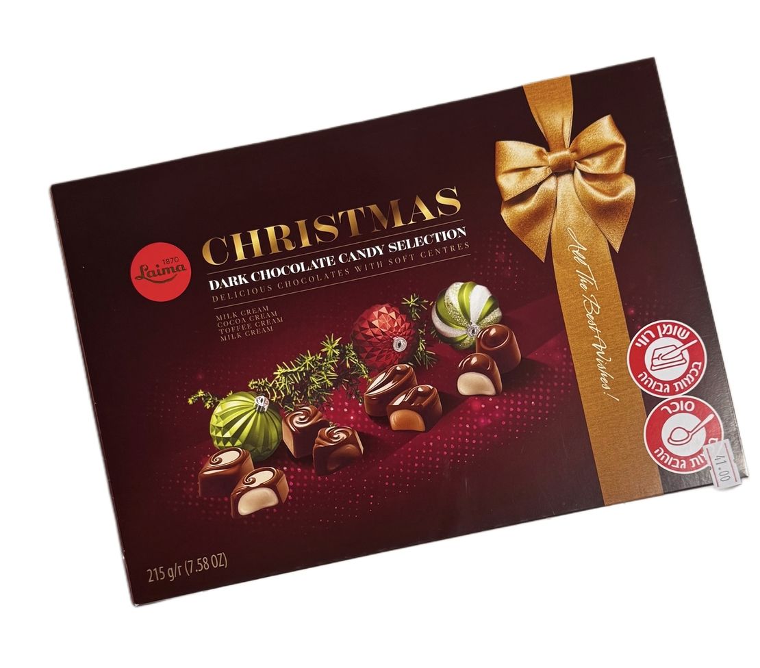 מבחר ממתקי שוקולד מריר ממולאים