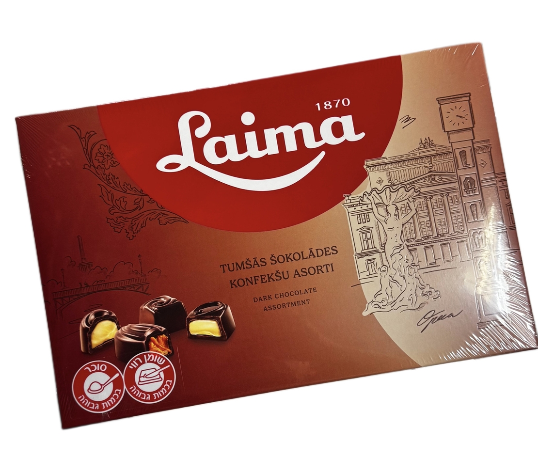 מבחר ממתקים שוקולד מריר ממולאים