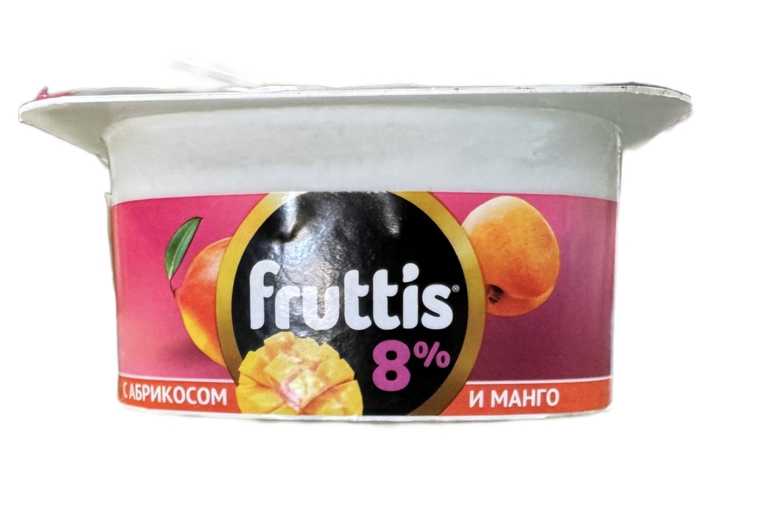יוגורט 8% שומן בטעם משמש ומנגו
