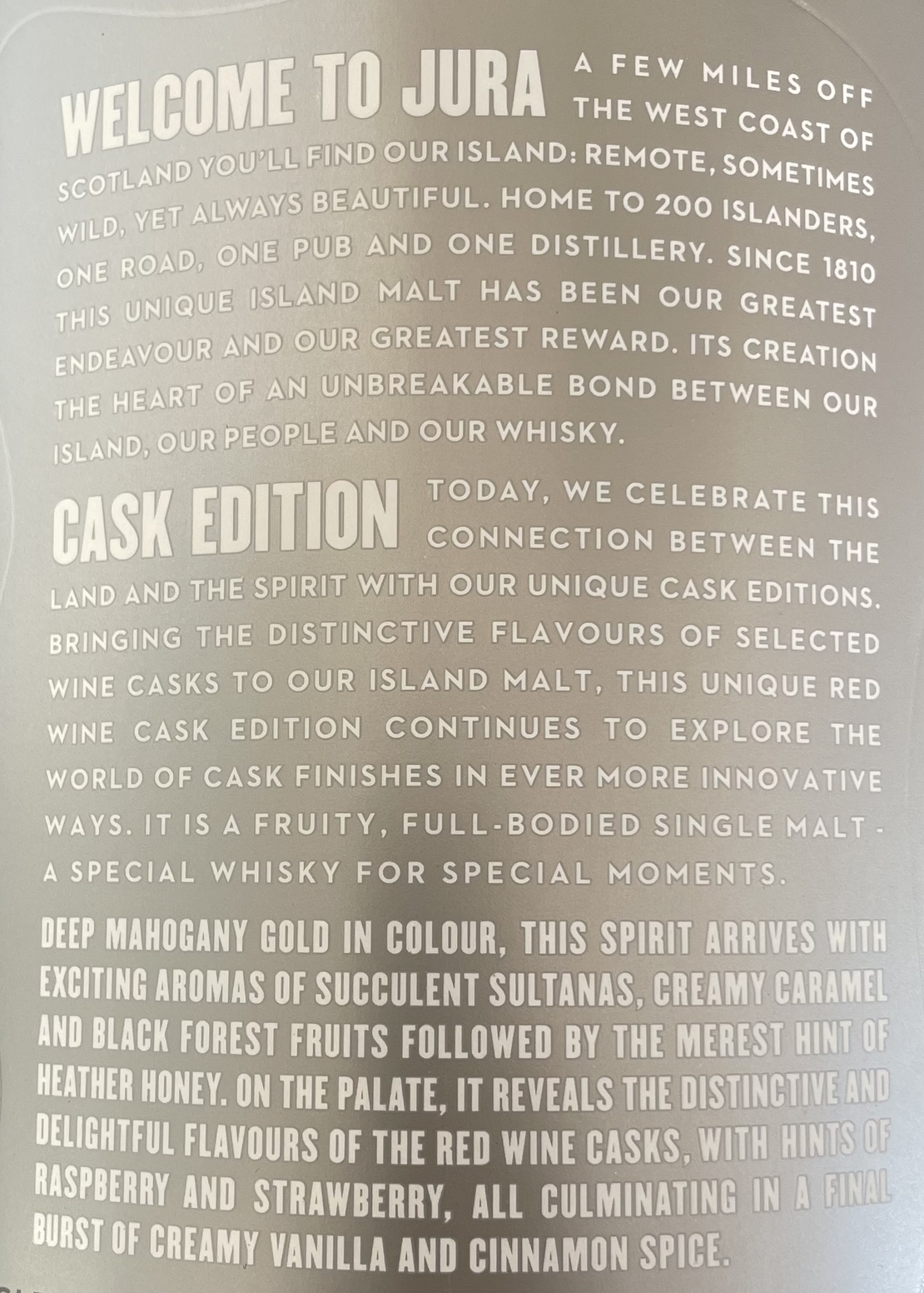 וויסקי Jura Red Wine Cask
