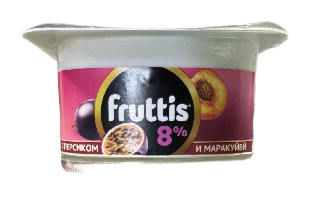 יוגורט 8% שומן בטעם אפרסק פסיפלורה