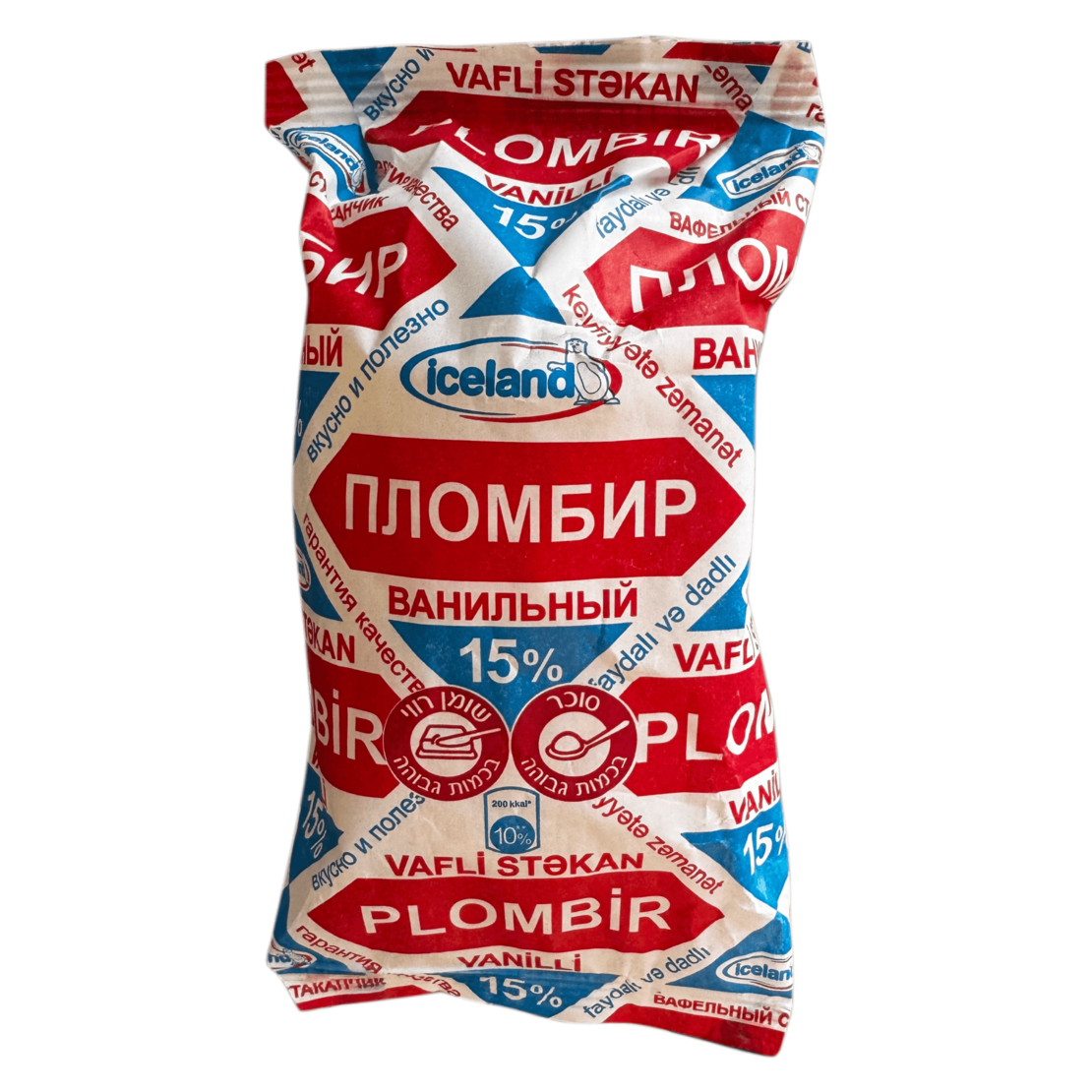 Мороженое пломбир ванильный 15%