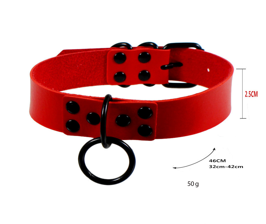 קולר צר אדום