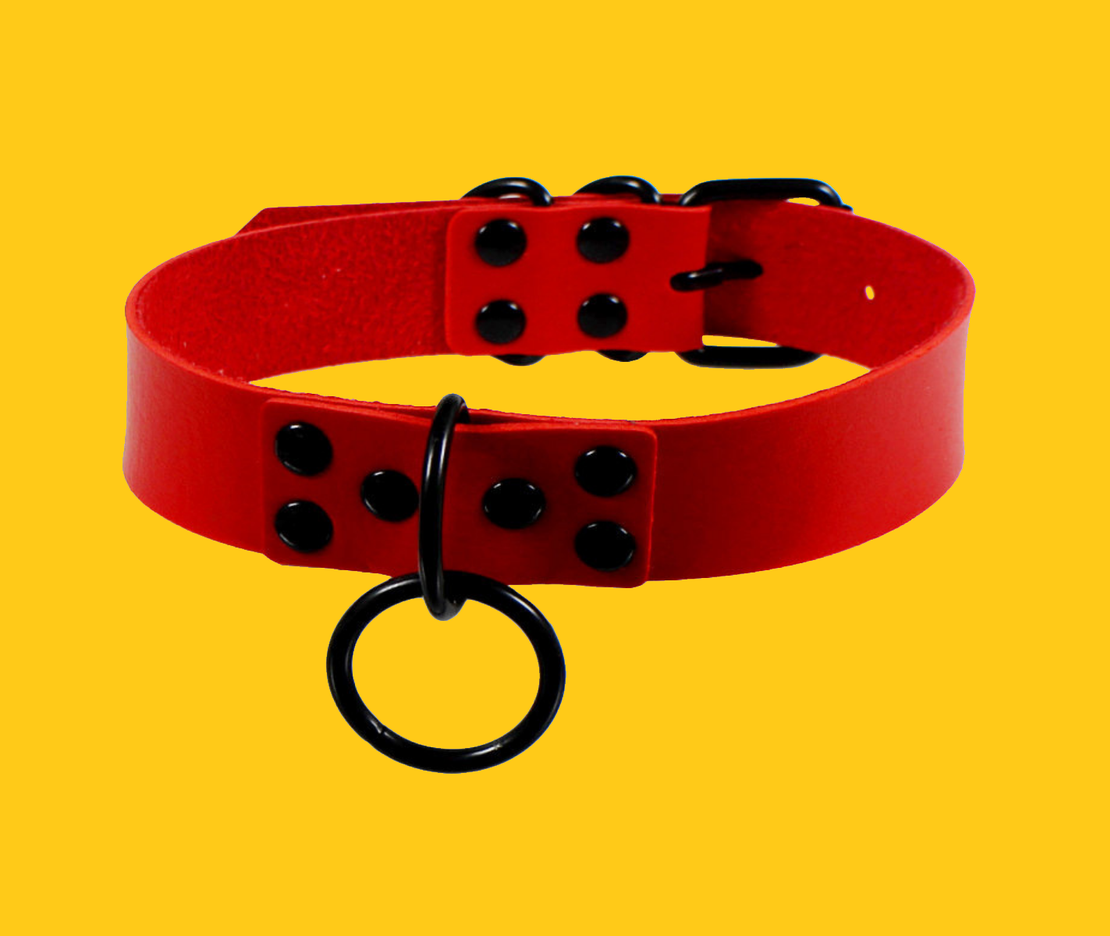 קולר צר אדום