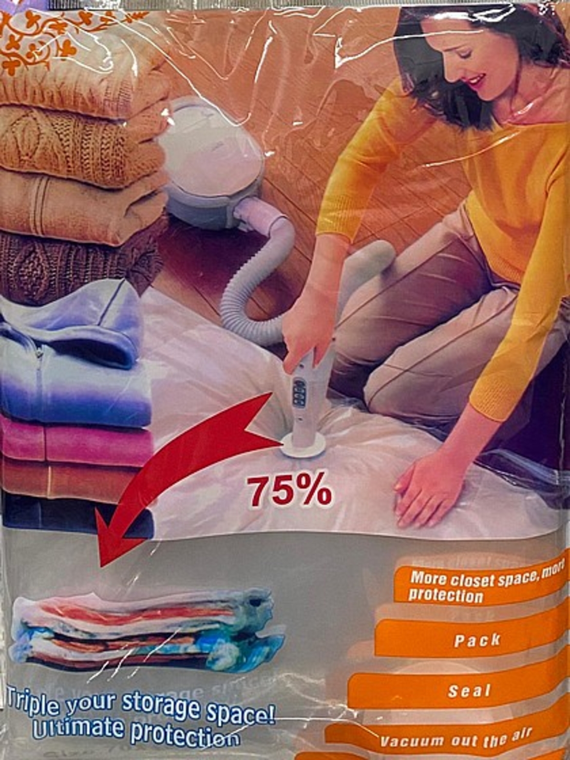 שקית וואקום לאחסון 50X60.