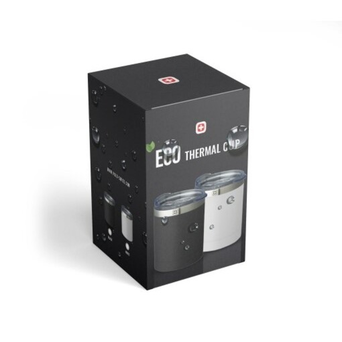 כוס SWISS תרמית נירוסטה ECO פנים וחוץ מכסה סילקון.