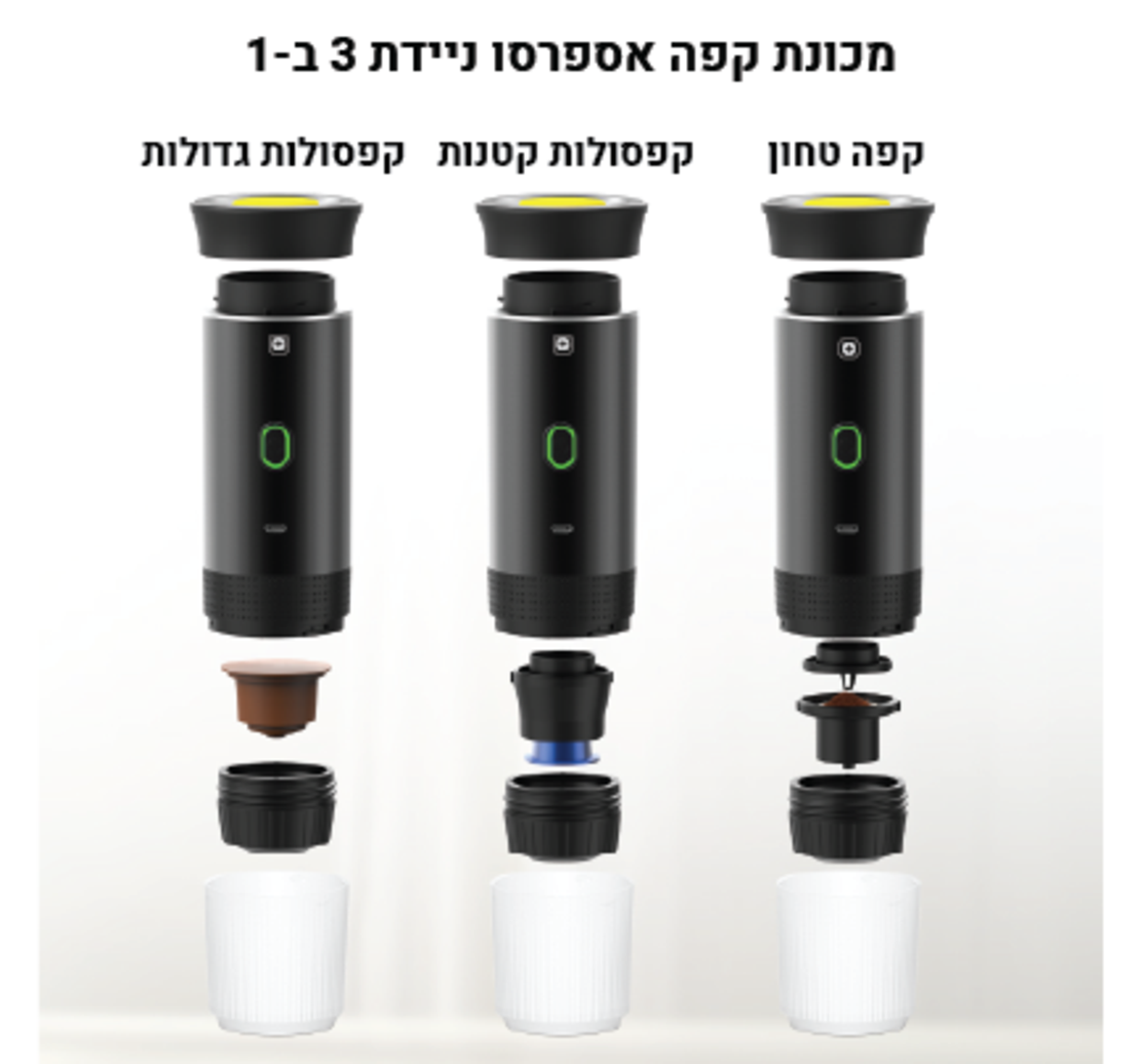 מכונת קפה אספרסו ניידת קפסולות אספרסו POLO SWISS.