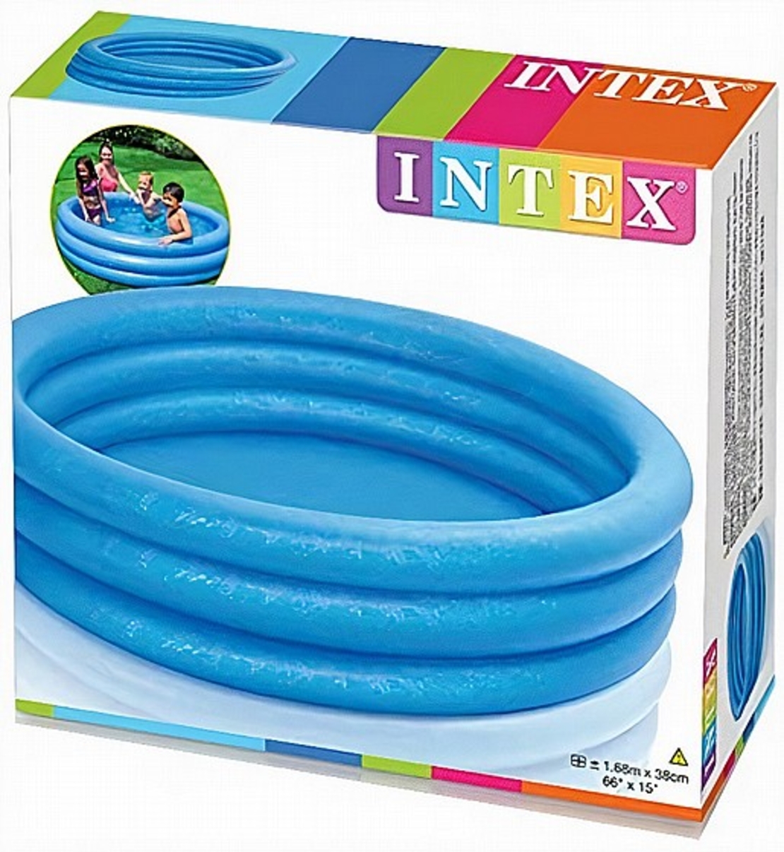 בריכה כחולה מתנפחת 168X38.