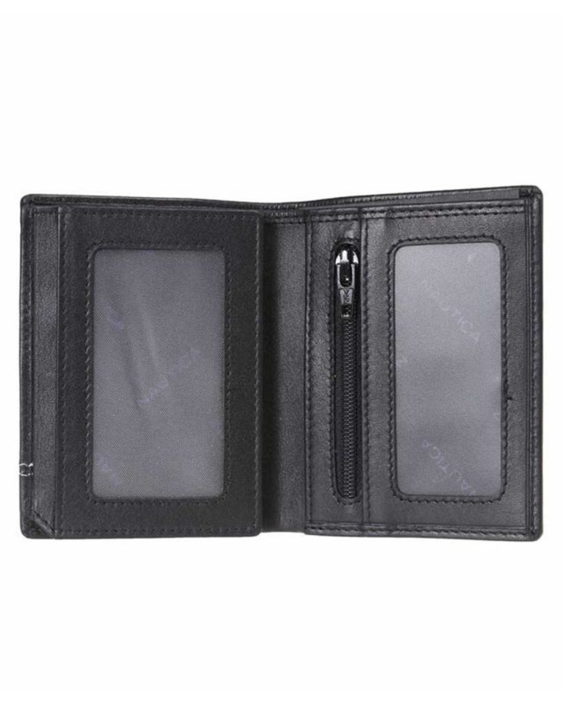 ארנק עור שחור לגבר של המותג נאוטיקה עם הגנת RFID.