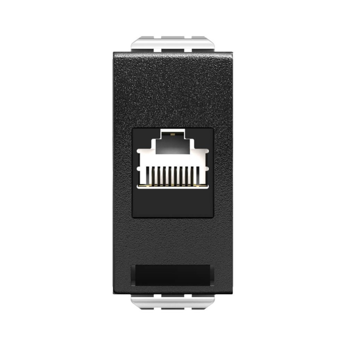 שקע מחשב RJ45 CAT 5E שחור מט