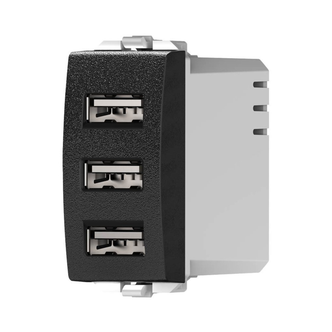 מטען 3 יציאות 5V 3.1A USB שחור מט