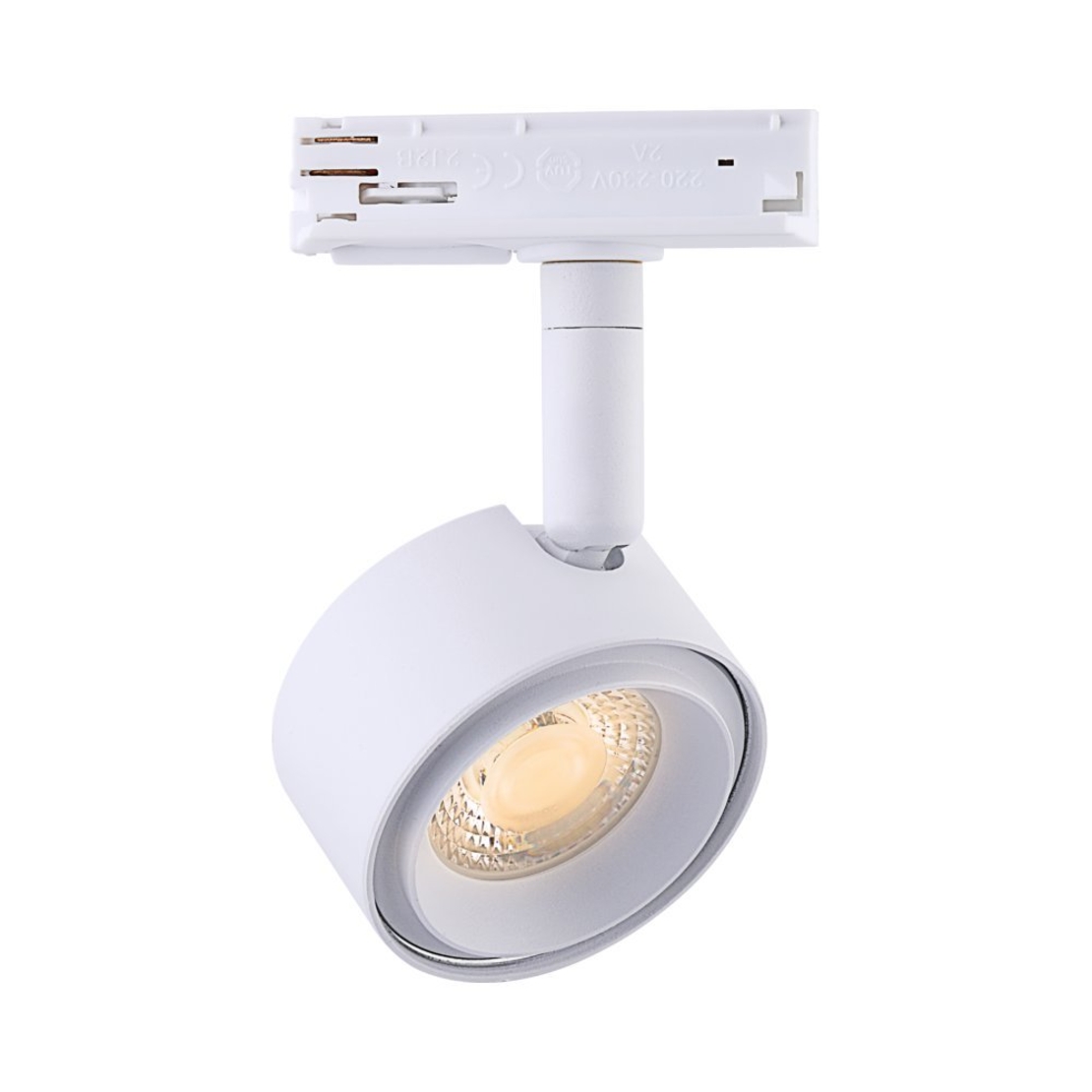 ספוט לפס צבירה חד פאזי לבן/שחור HADAS 8W 36° אור צהוב