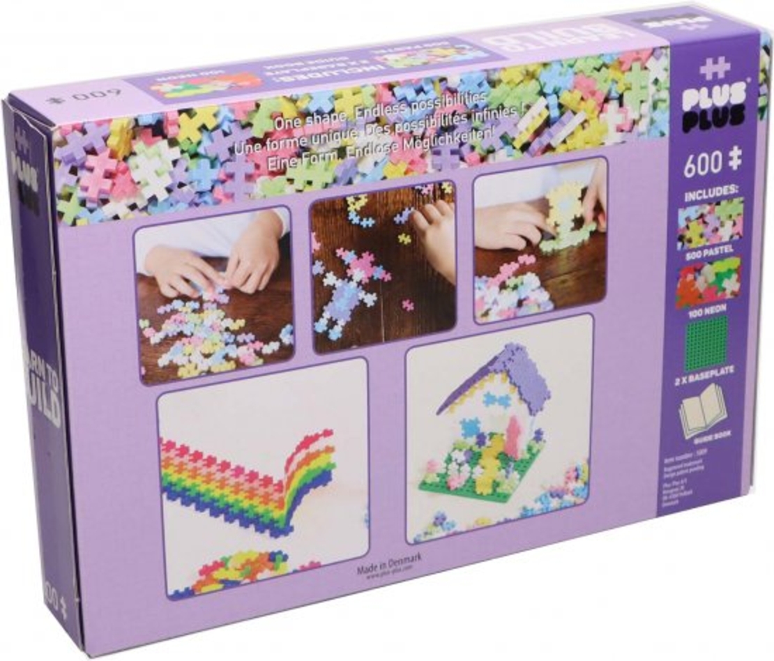 פלוס פלוס- 600 חלקים בשילוב המטריף צבעי פסטל וניאון