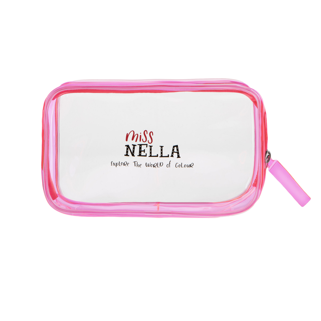 נרתיק טיפוח ורוד שקוף miss nella