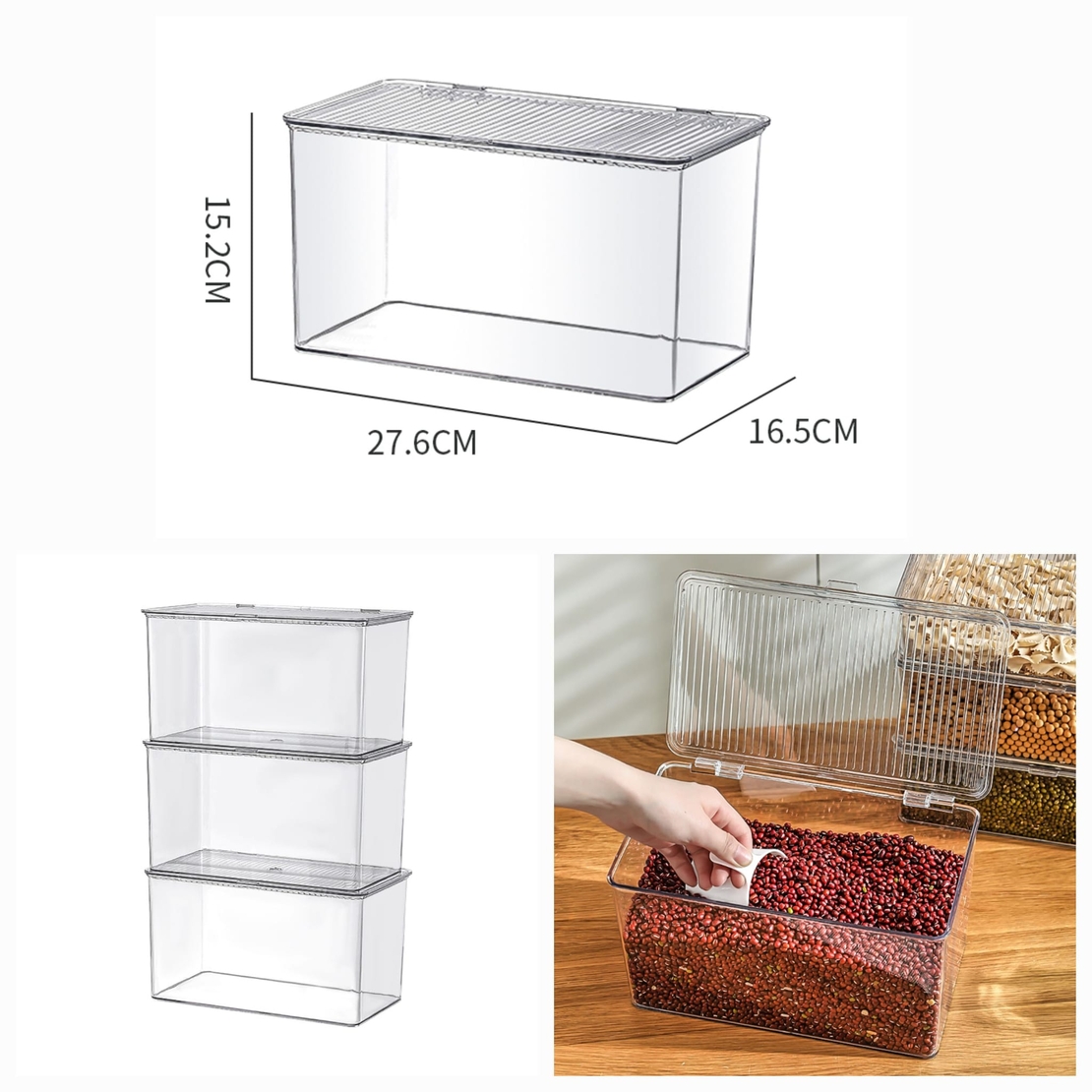 קופסאת אחסון עם מכסה -גבוהה