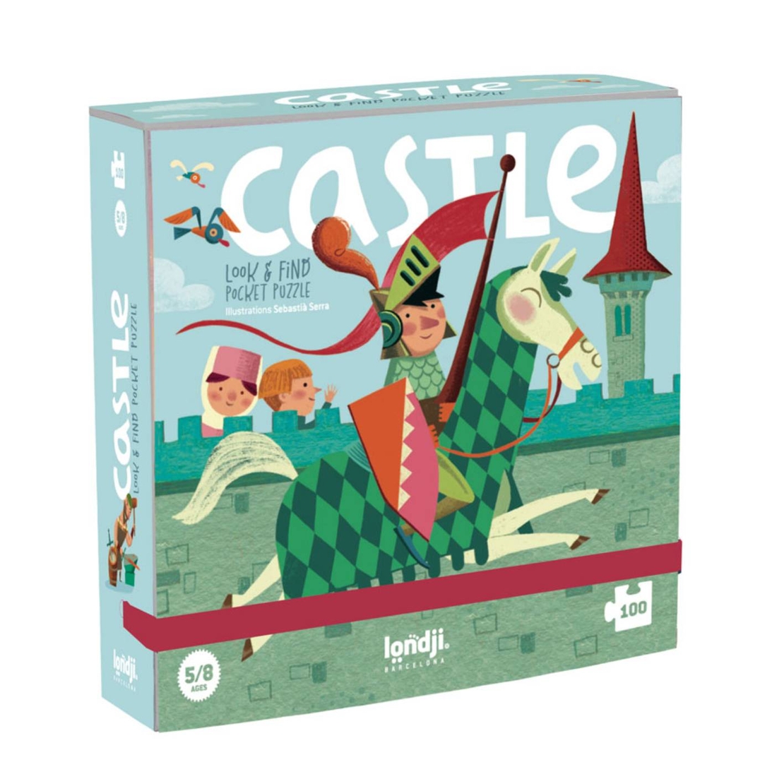פאזל קטן טירה ואביר! 100 חלקים TO GO