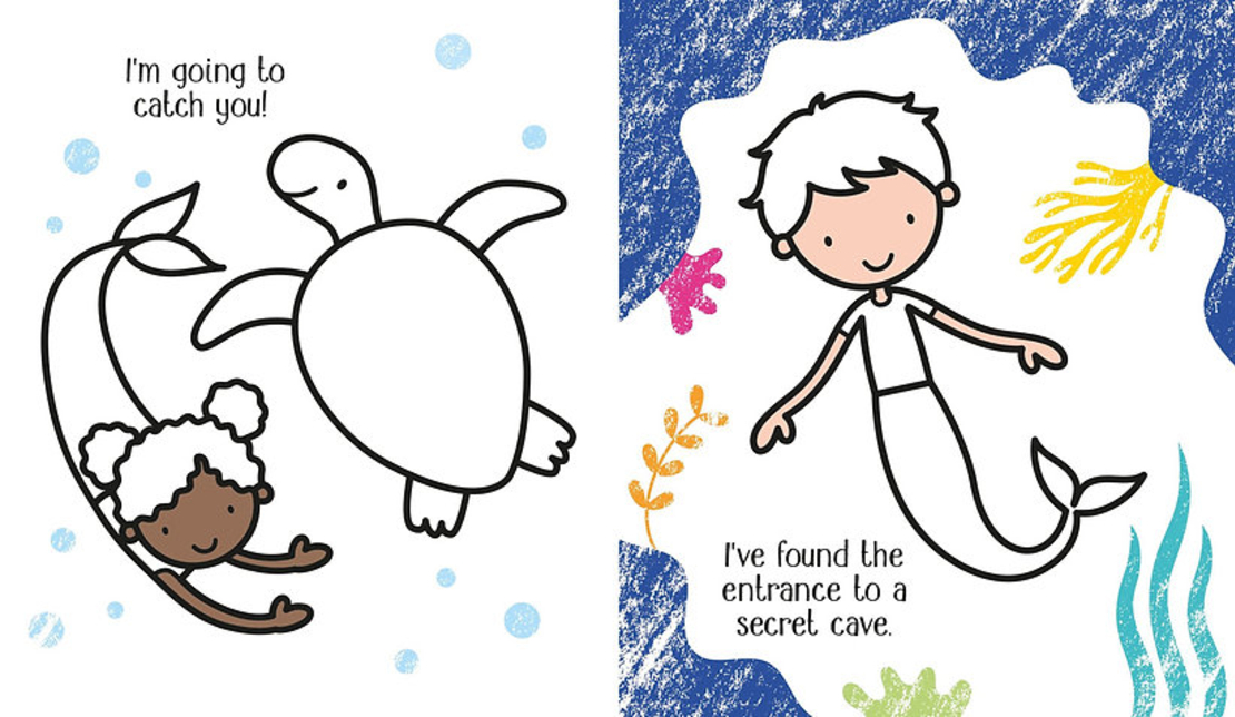 חוברת צביעה ראשונה- בנות ים!