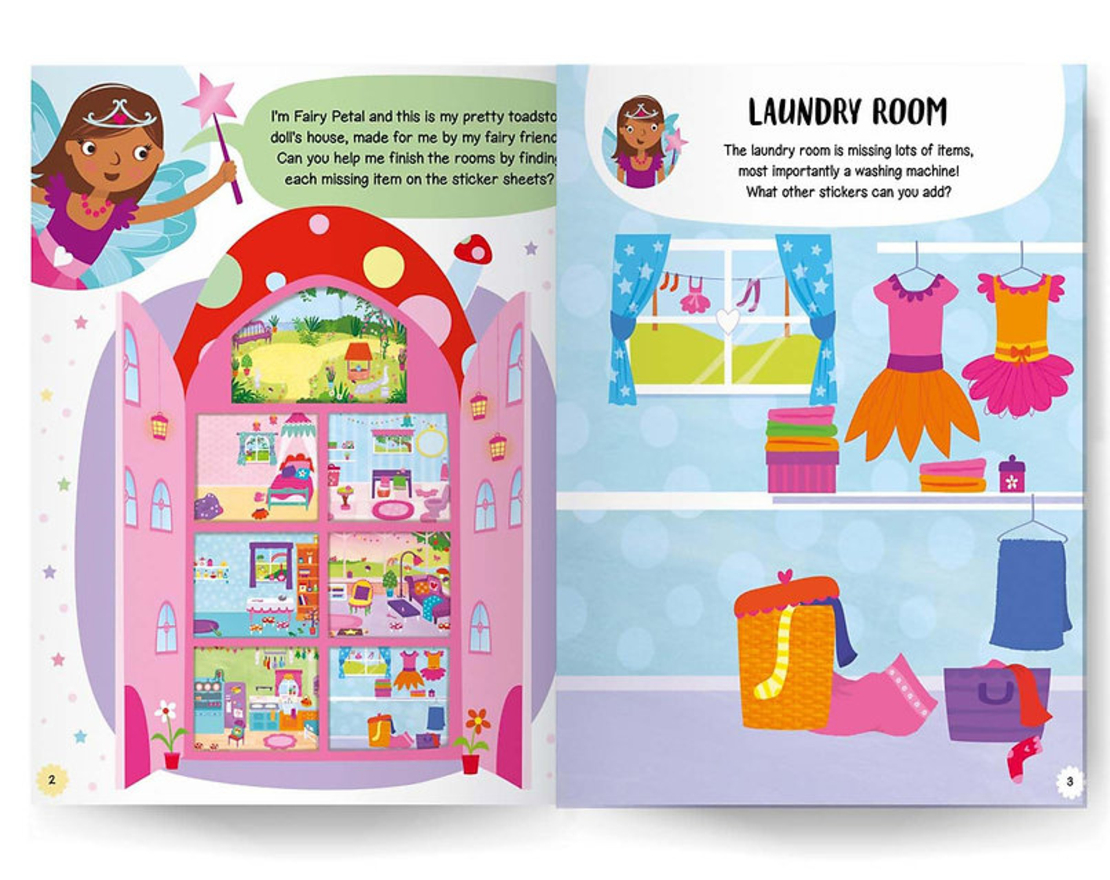 חוברת מדבקות בית בובות - פיות!