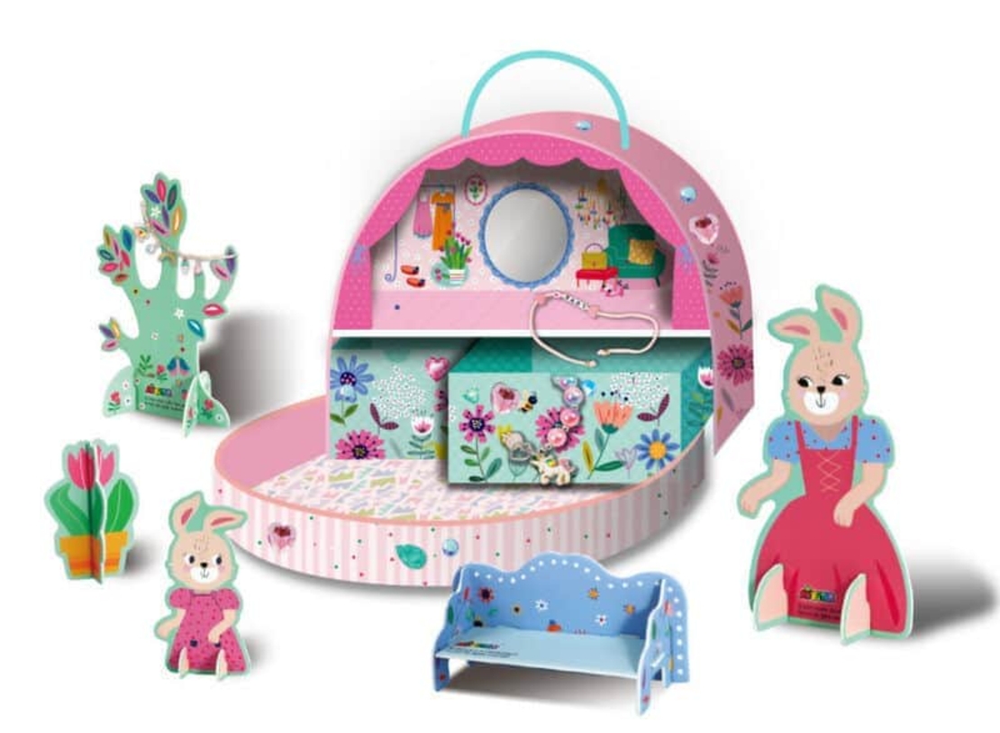 קופסת יצירות מוטוריקה עדינה - הבית של גברת ארנבת!