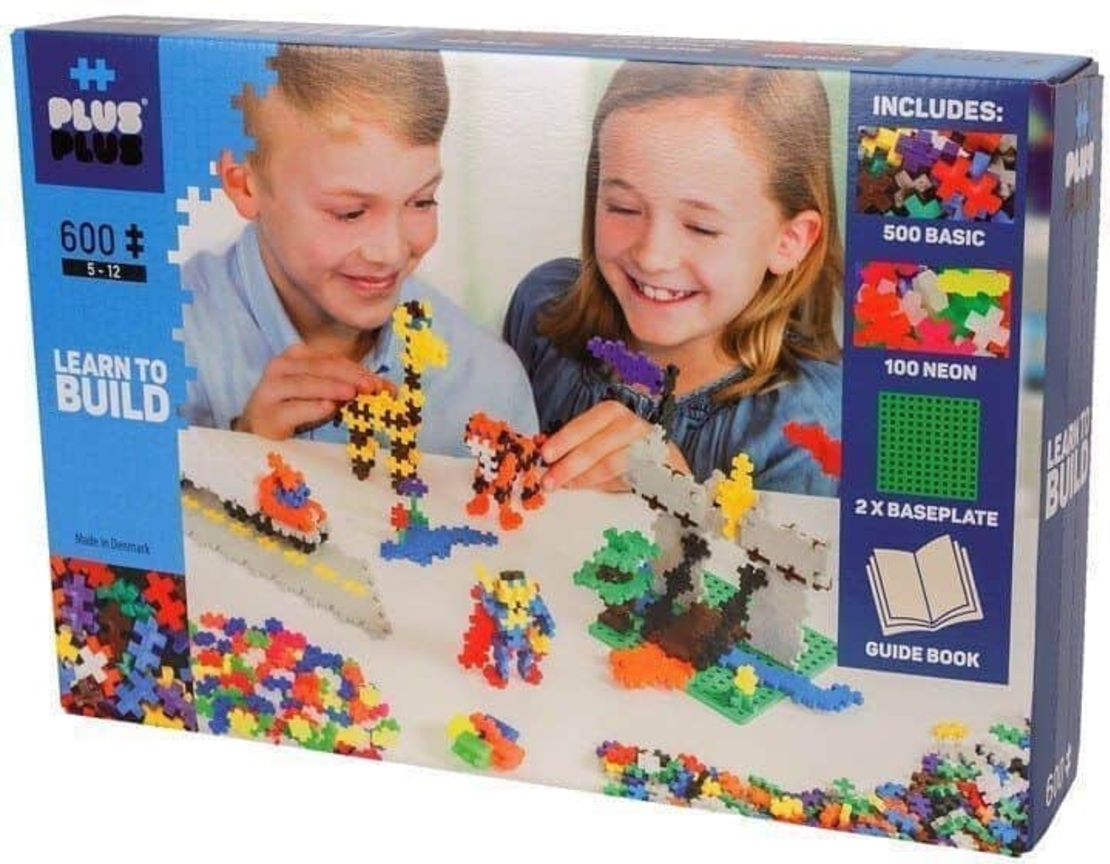 פלוס פלוס- 600 חלקים בשילוב המטריף צבעי בייסיק וניאון