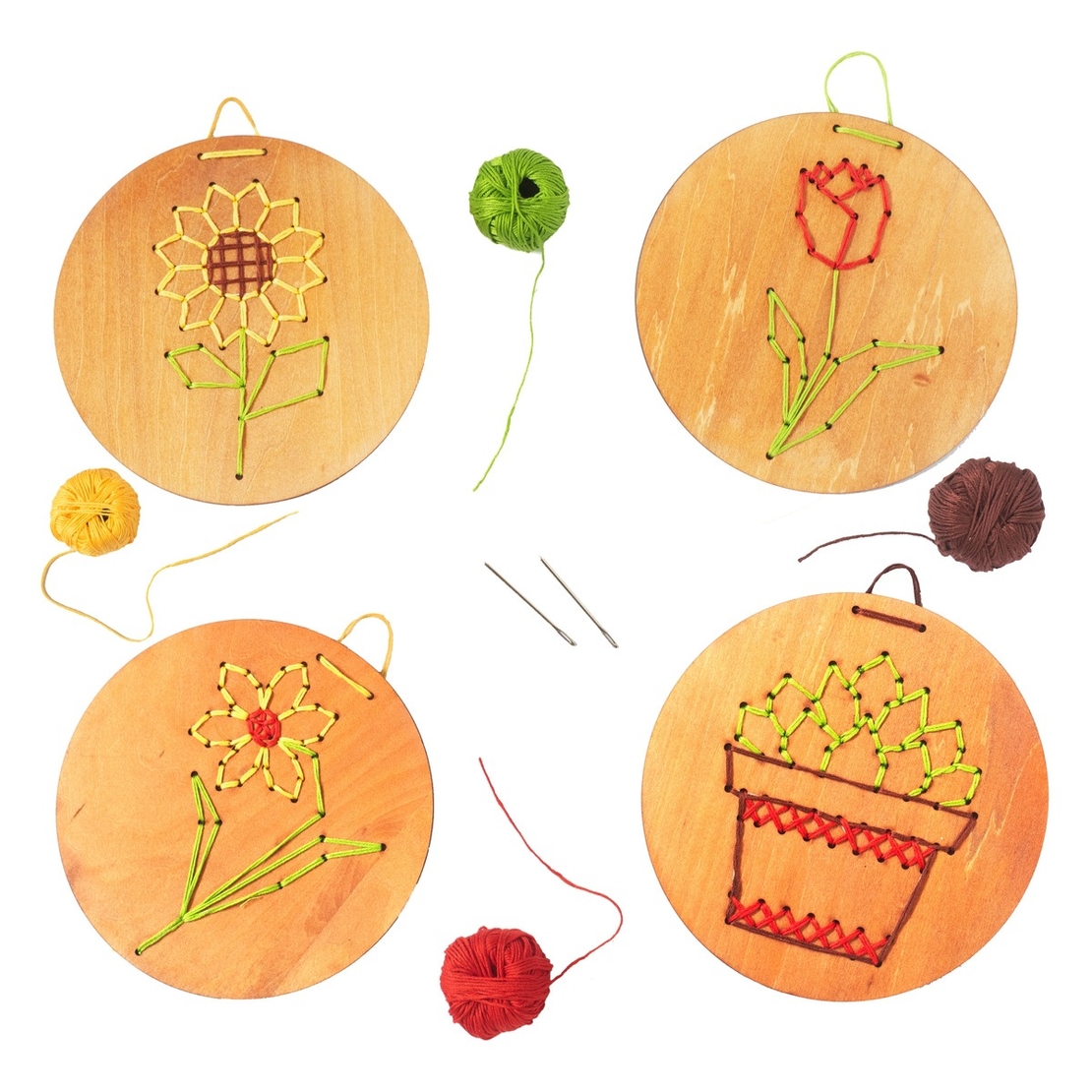 רקמה על עץ! פרחים :)