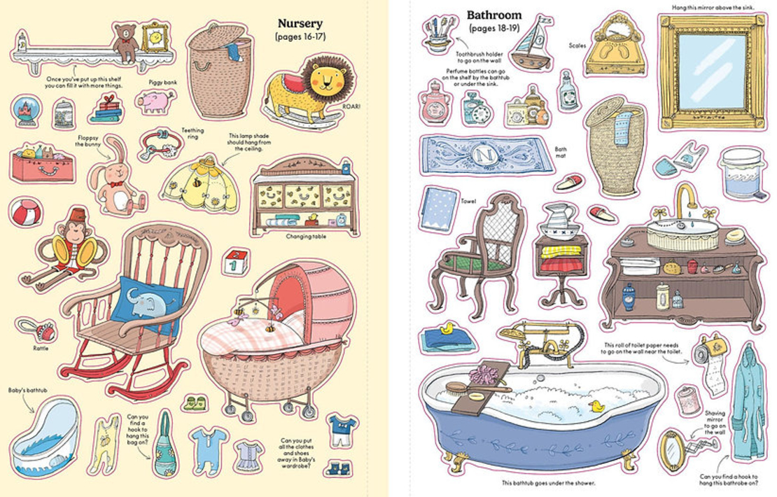 חוברת מדבקות בית בובות!