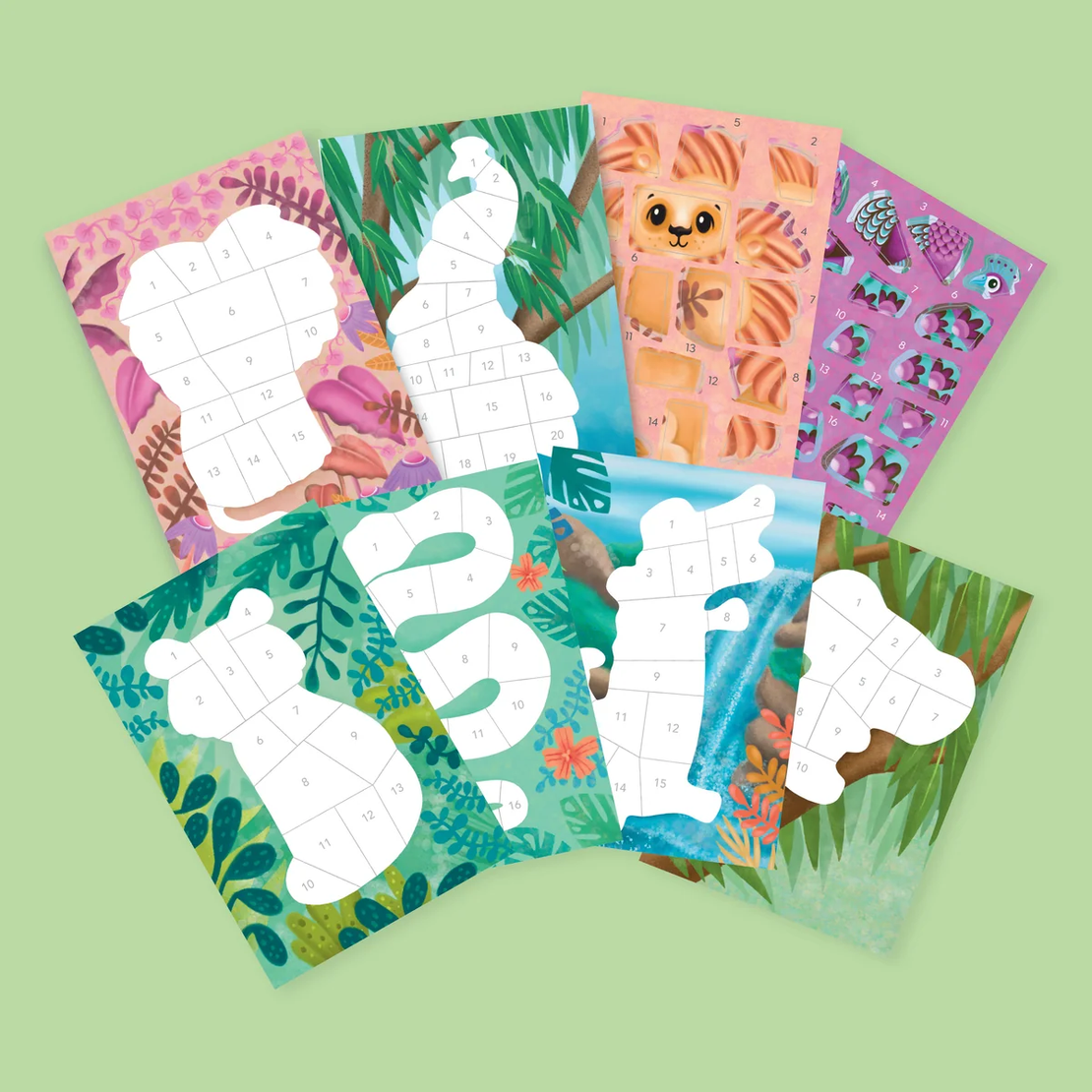 הדבקה לפי מספרים- חיות!