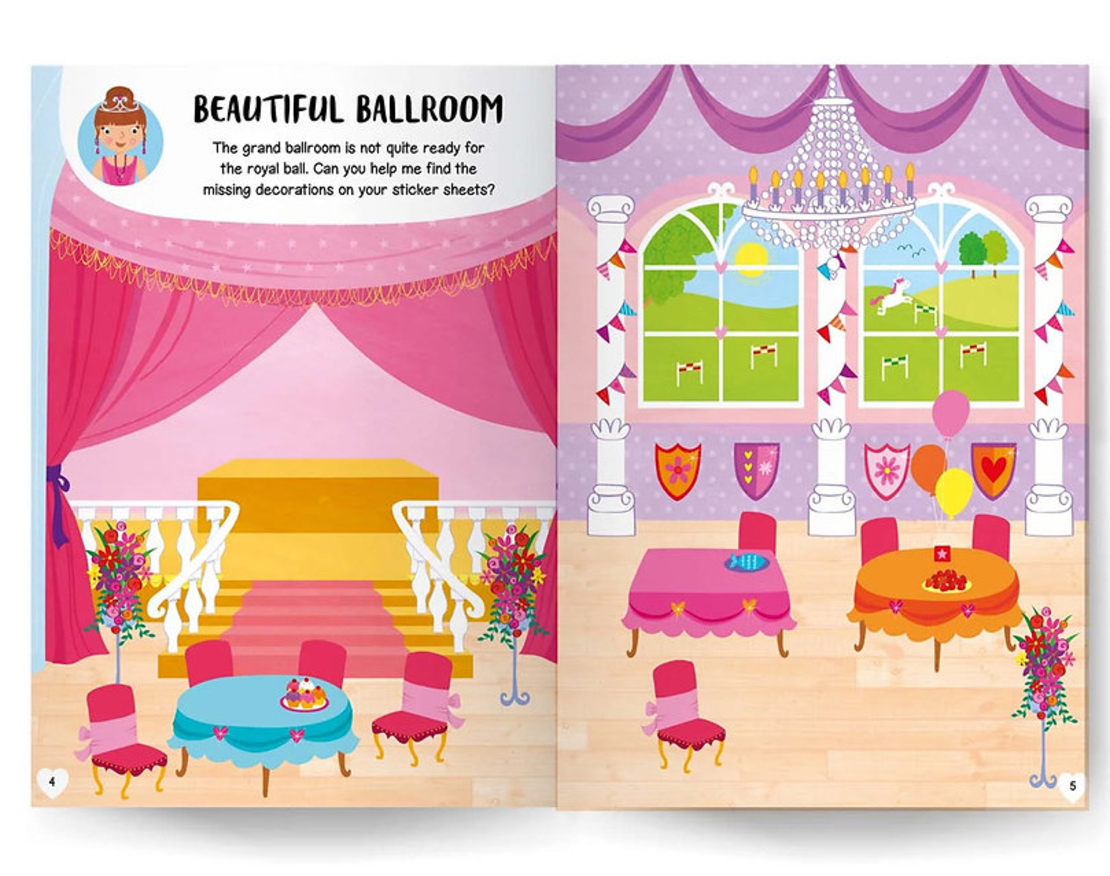 חוברת מדבקות בית בובות - נסיכות!