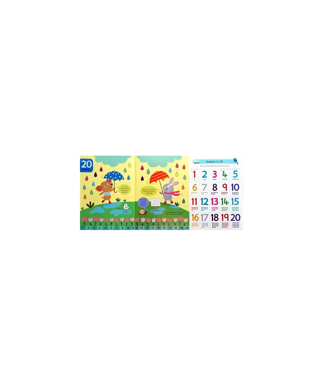 חוברת מחיקה מספרים 1-20