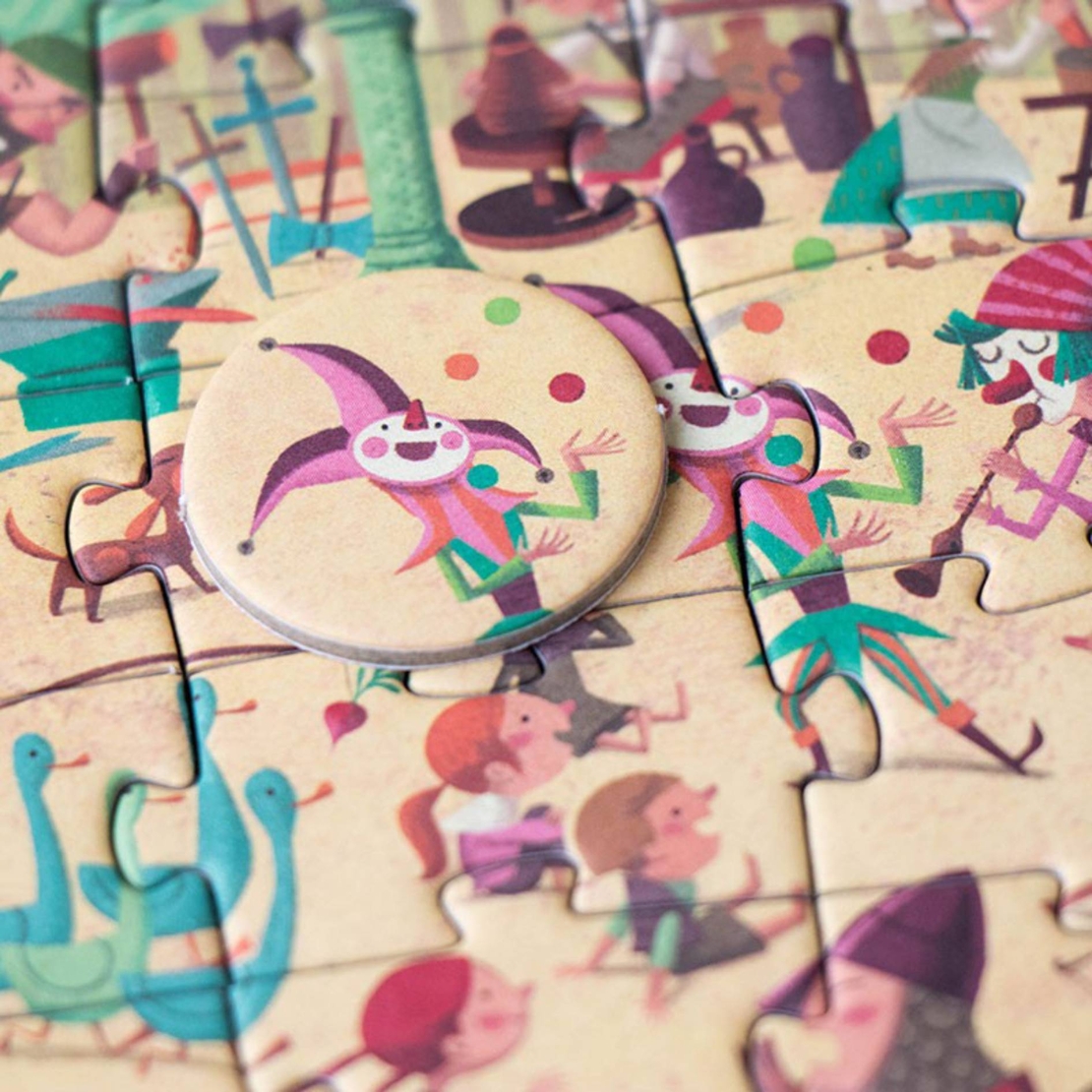 פאזל קטן טירה ואביר! 100 חלקים TO GO