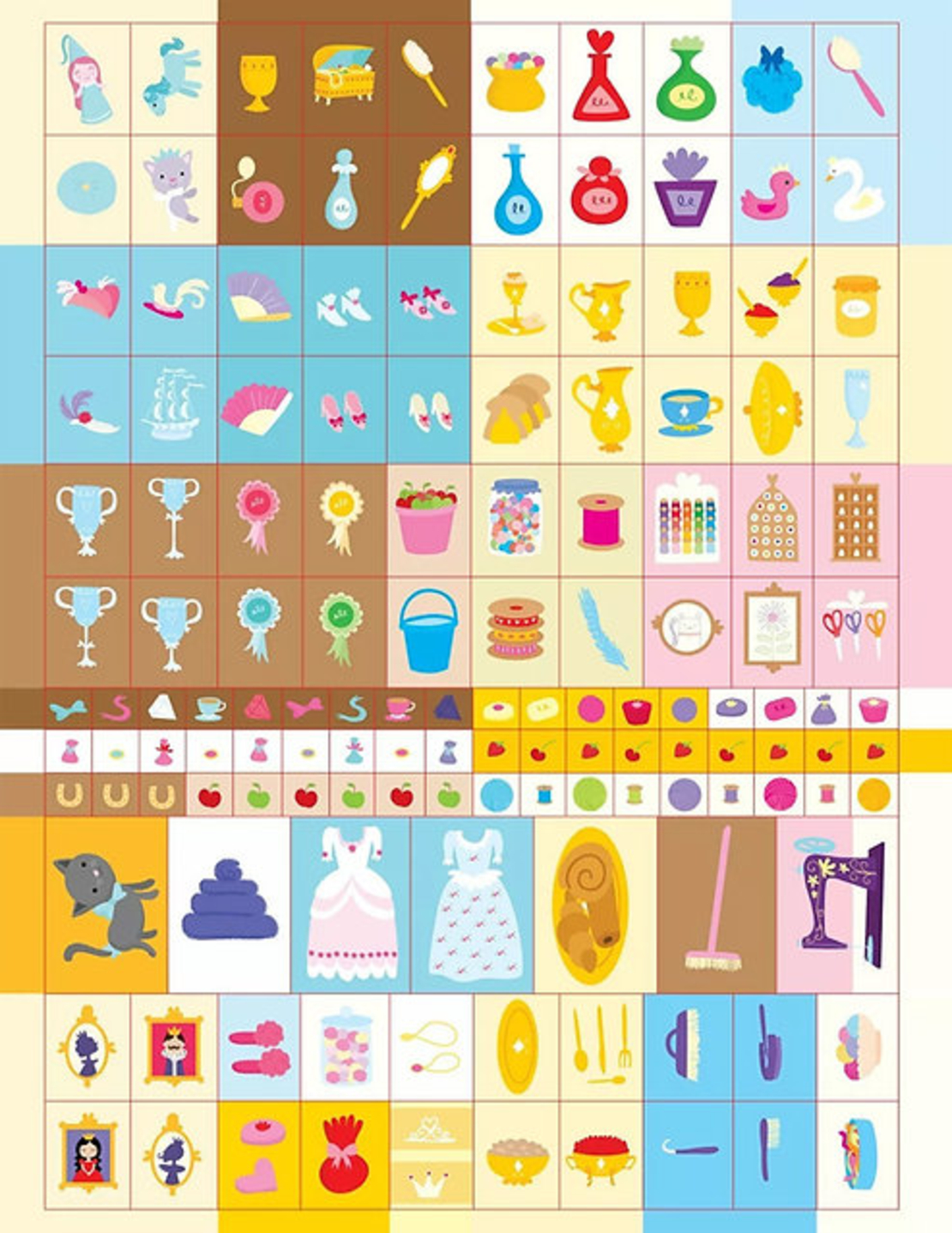 555 מדבקות ארמון נסיכות