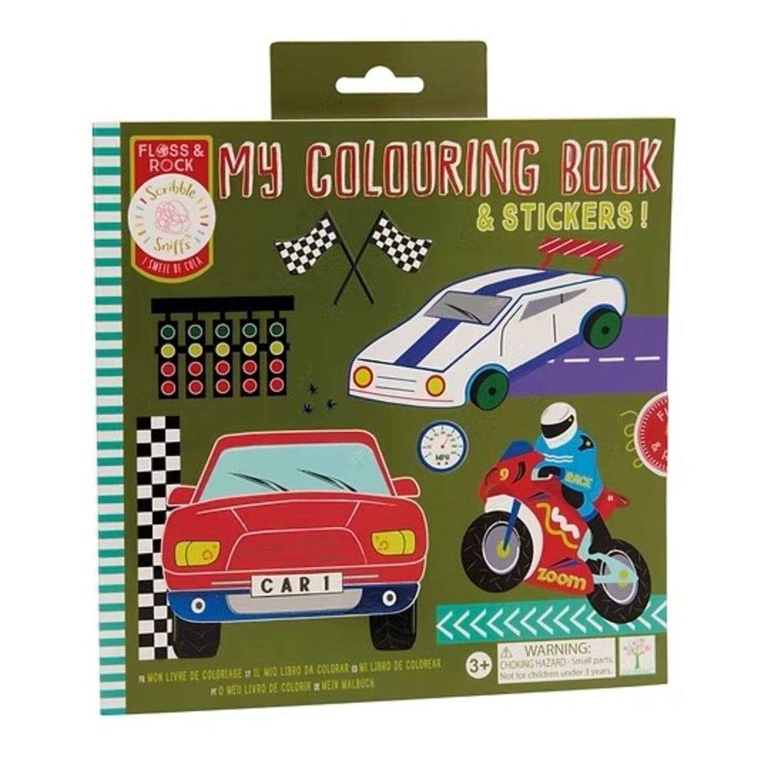 חוברת צביעה ריחנית עם מדבקות מכוניות!