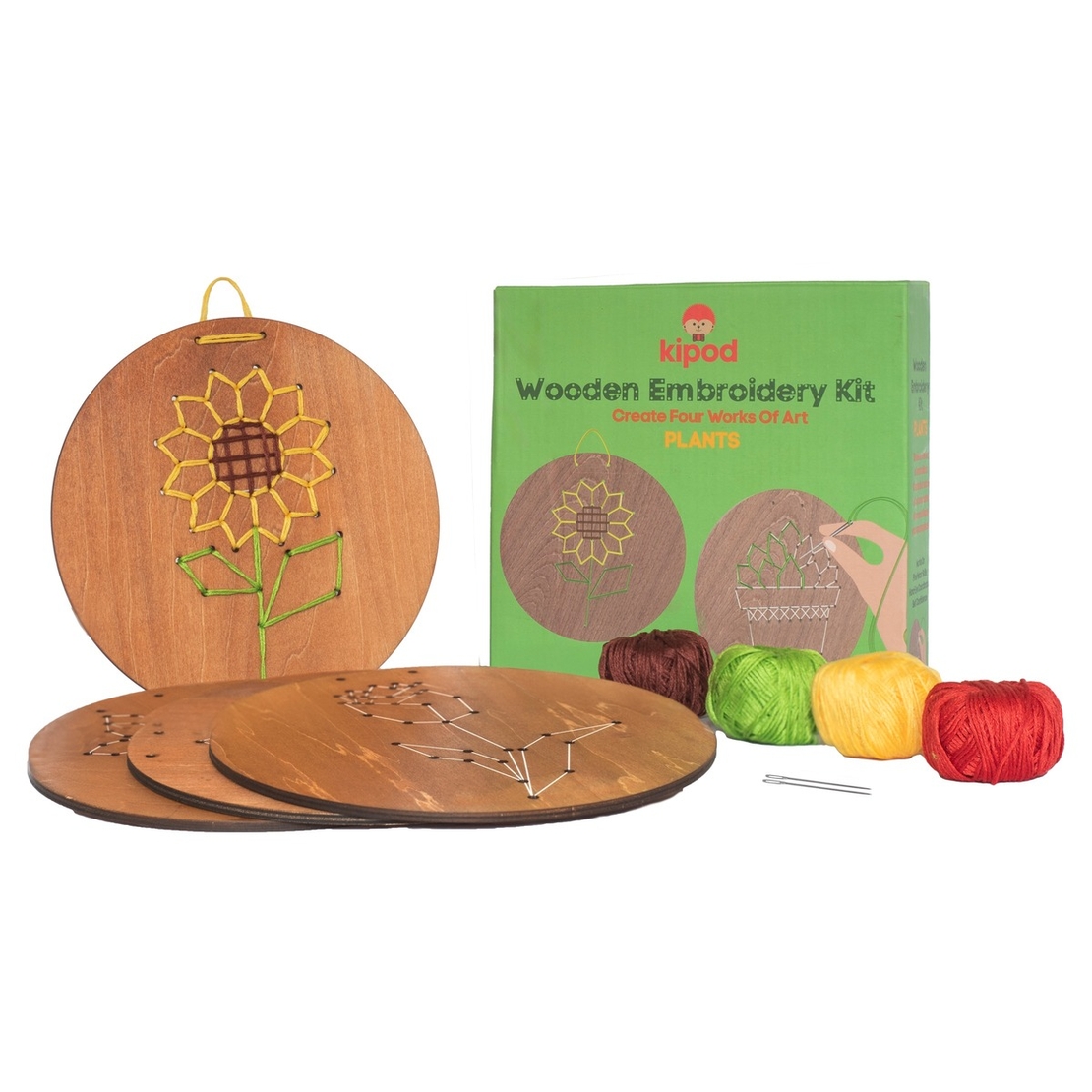 רקמה על עץ! פרחים :)