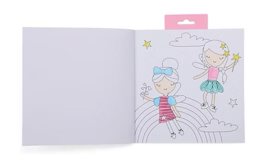 חוברת צביעה ריחנית עם מדבקות פיות קשת בענן!