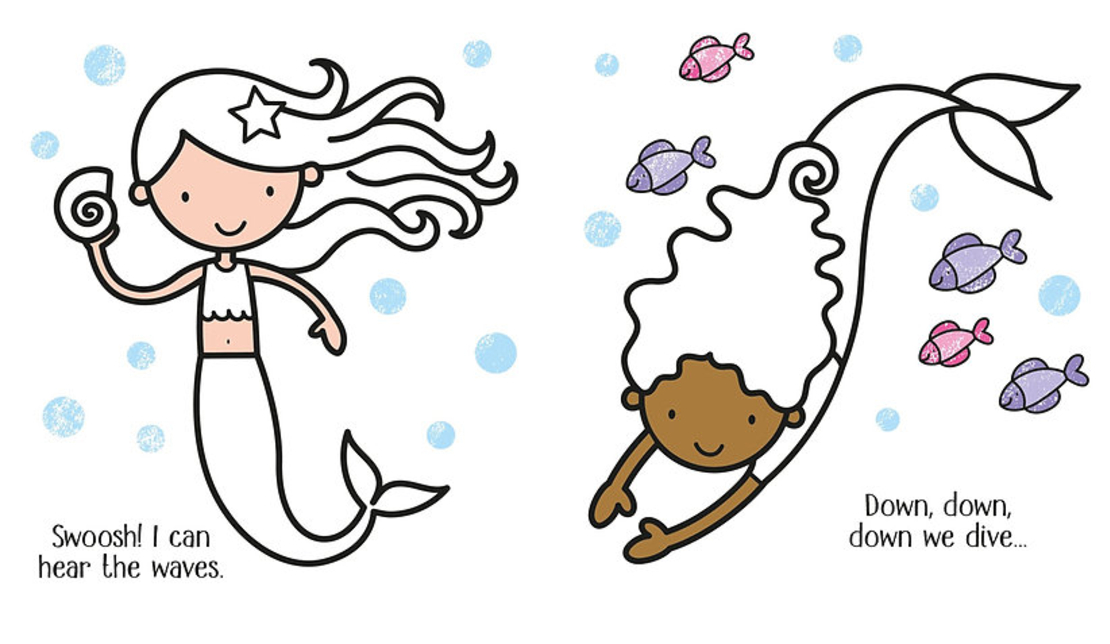 חוברת צביעה ראשונה- בנות ים!