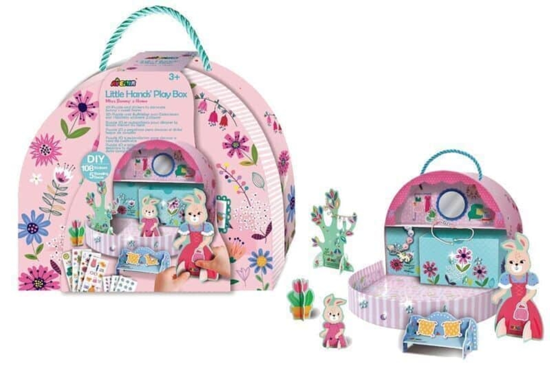 קופסת יצירות מוטוריקה עדינה - הבית של גברת ארנבת!