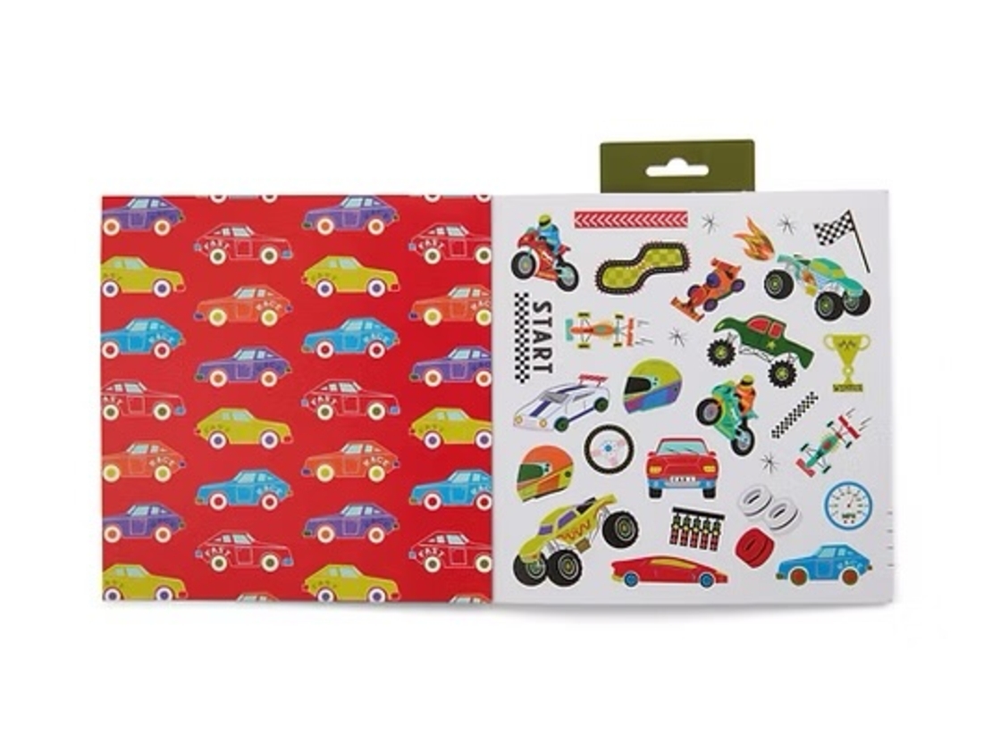 חוברת צביעה ריחנית עם מדבקות מכוניות!