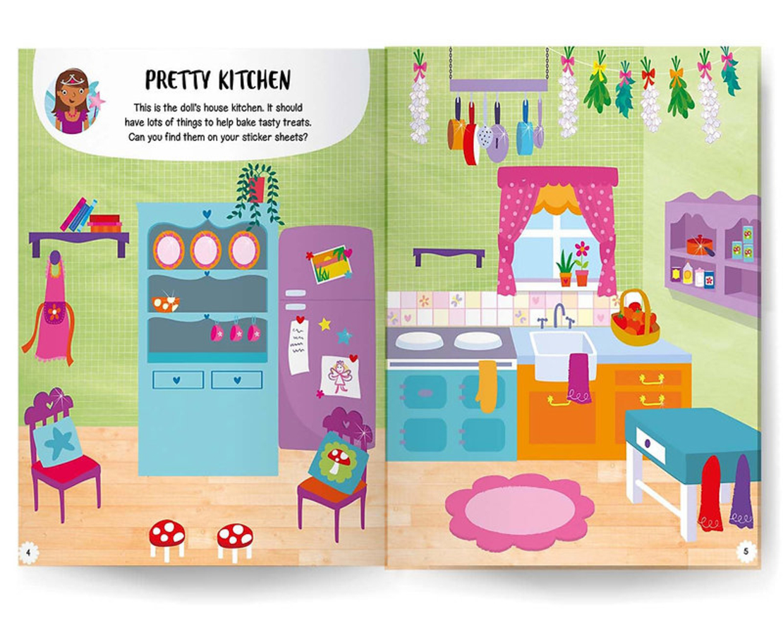 חוברת מדבקות בית בובות - פיות!