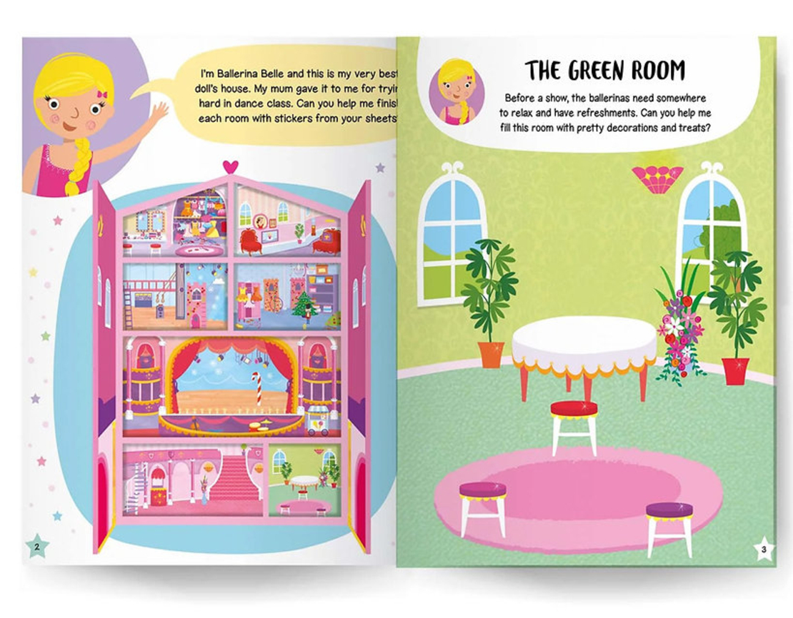 חוברת מדבקות בית בובות - בלרינות!